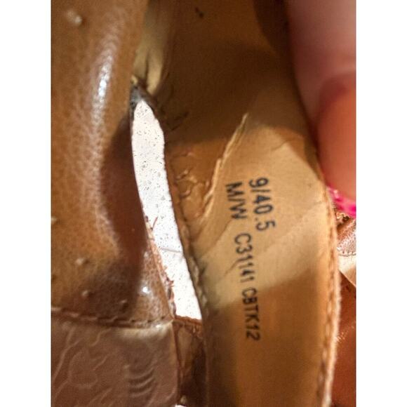 B.O.C. Flat Leather Strappy Colorful Platform Sandals - Size 9 - Picture 7 of 7